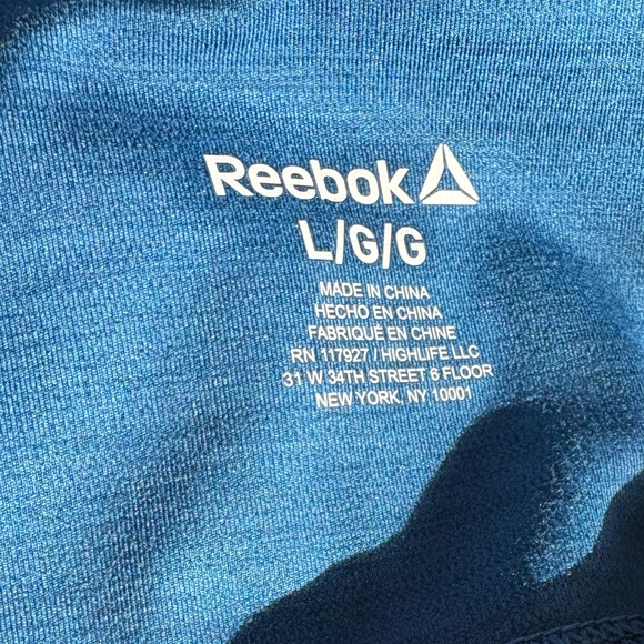 Reebok Blue Bike Shorts High-Waisted Performance Fit - Picture 4 of 4
